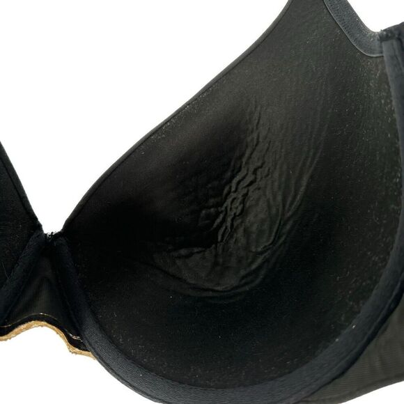 Cacique Bra 40F Lightly Lined Full Coverage Black Underwired Back Closure Bra - Picture 5 of 11